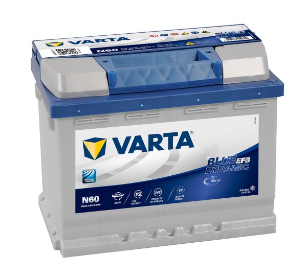 Varta N60 - Starter battery Blue Dynamic EFB / 12V / 60Ah / 640A