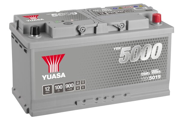 YUASA YBX5019 Starterbatterie Silver 12 V 100 Ah 900 A (EN)