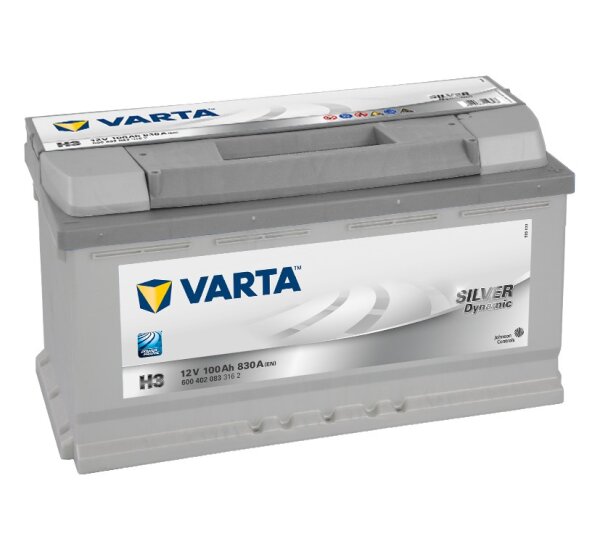 Varta H3 - Auto battery Silver Dynamic / 12V / 100Ah / 830A